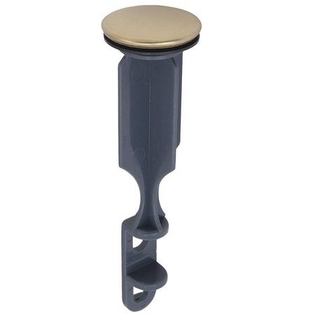 DELUXDESIGNS 5.06 x 1.38 in. OD Master Plumber Bathroom Pop Up Drain Stopper, Polished Brass DE2669043